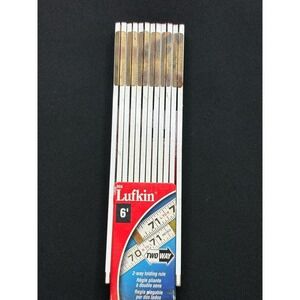 NEW Crescent Lufkin 5/8" x 6' Red End® Masonry Wood 966 Two Way Folding Ruler